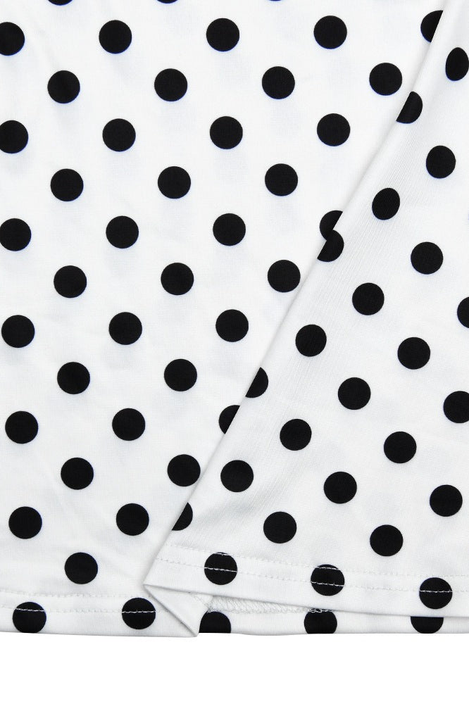 Polka Dot Round Neck Two Pieces Set