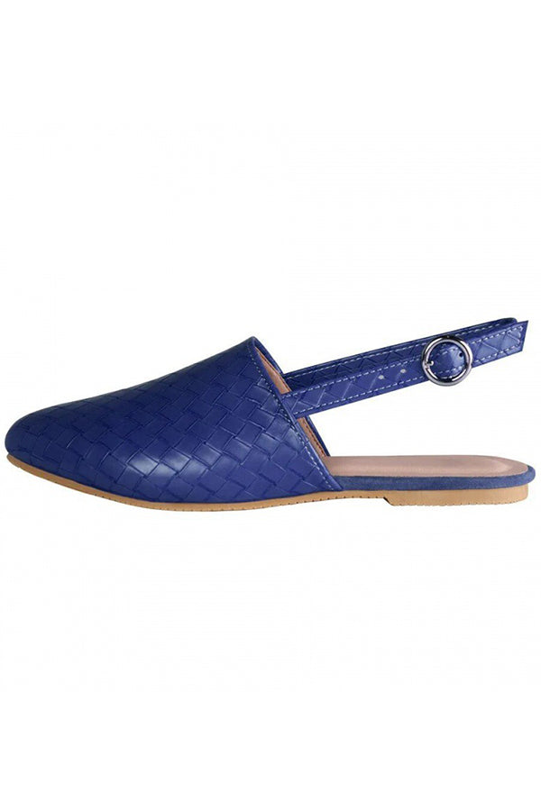 Casual Pointed Toe Woven Flat Sandals