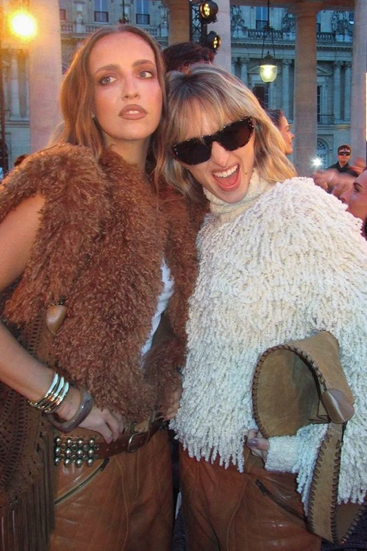 Chaleco Halter con Abertura en la Espalda y Cuello de Shearling
