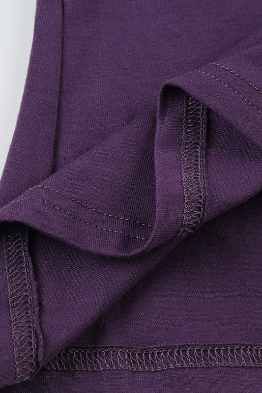 Essential Fitted Solid Plunging V Neck T-Shirt