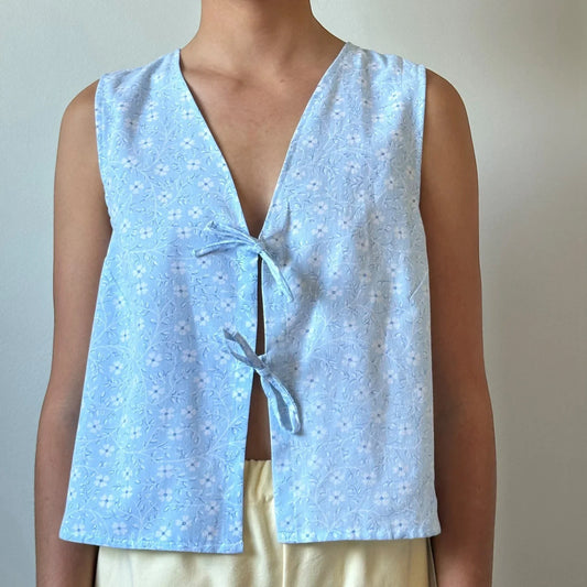 Gingham Tie Front Crop Top