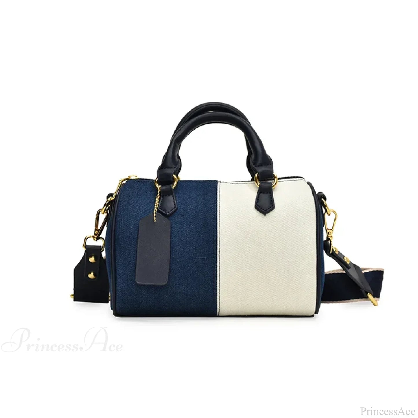 Colorblock Denim Mini Crossbody Handbag