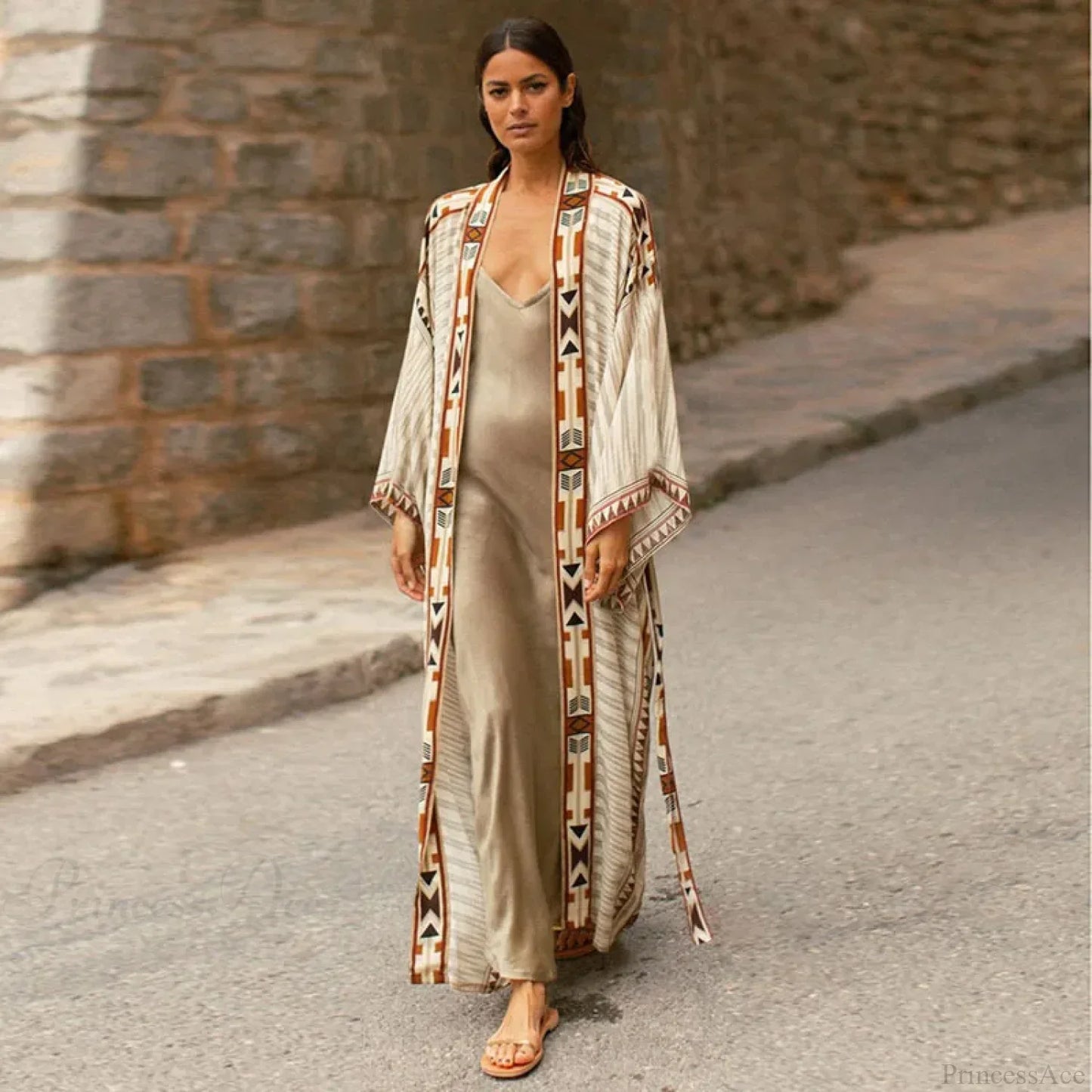 Cotton Floral Print Kimono Cover-up