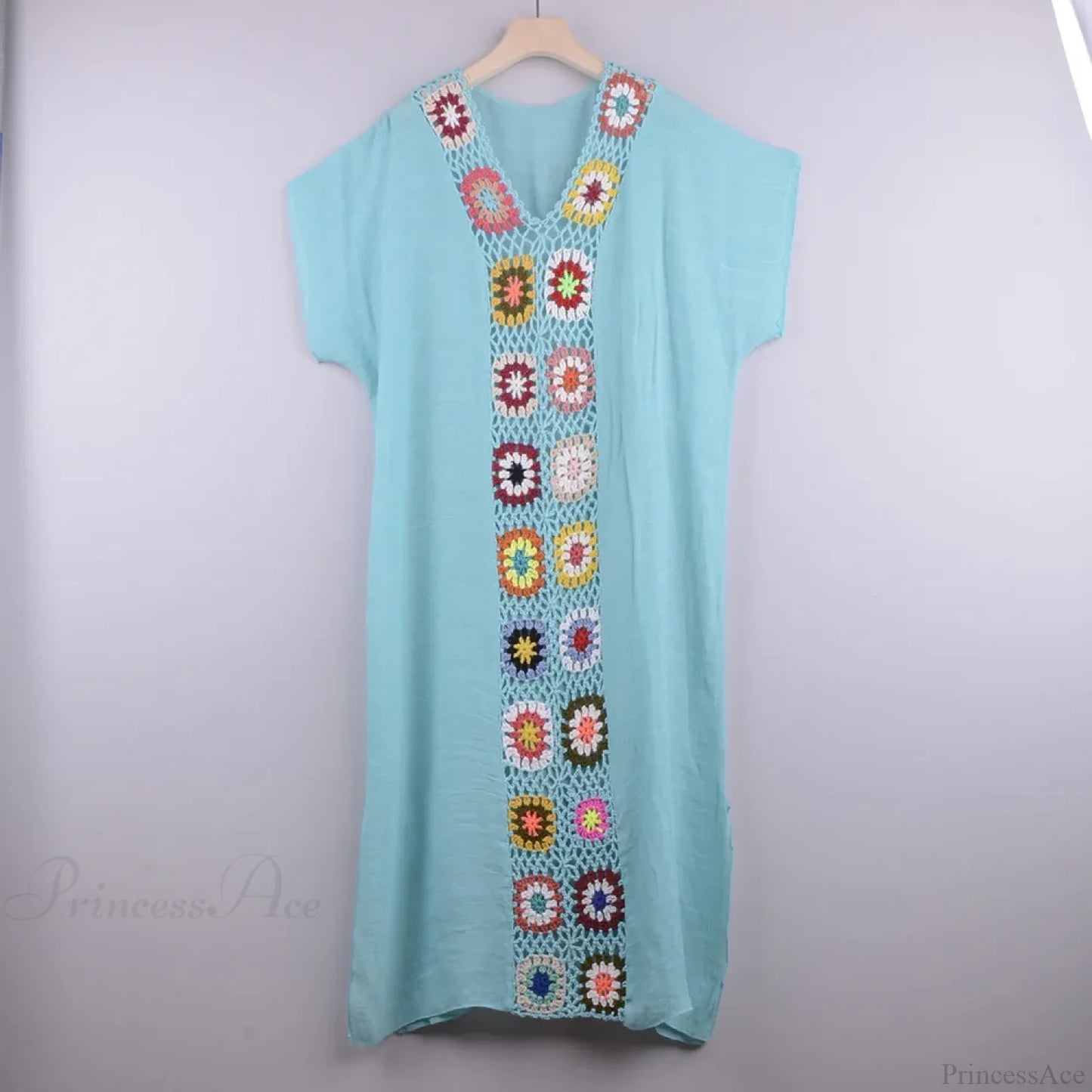 Vestido playero de ganchillo para mujer