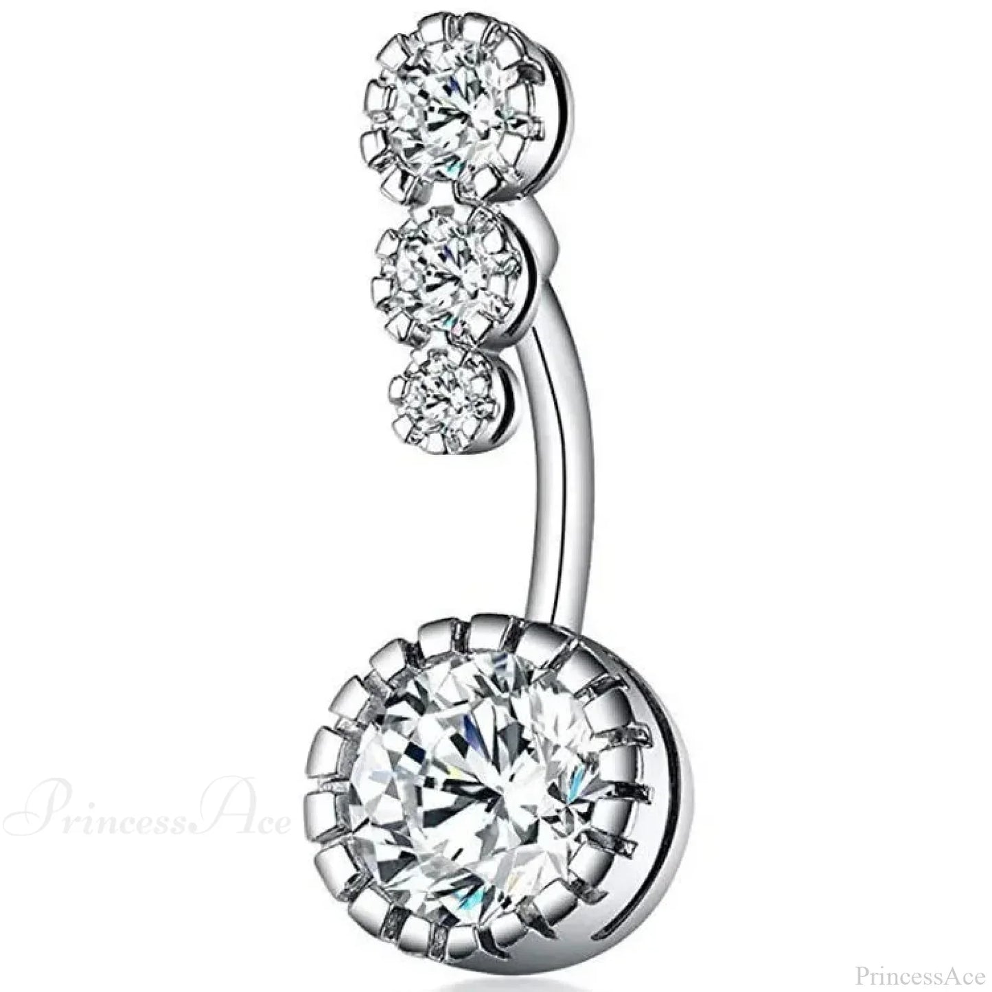 Crystal Heart Gothic Surgical Belly Ring