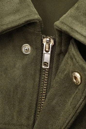 Oversized Suede Bomber Jacket