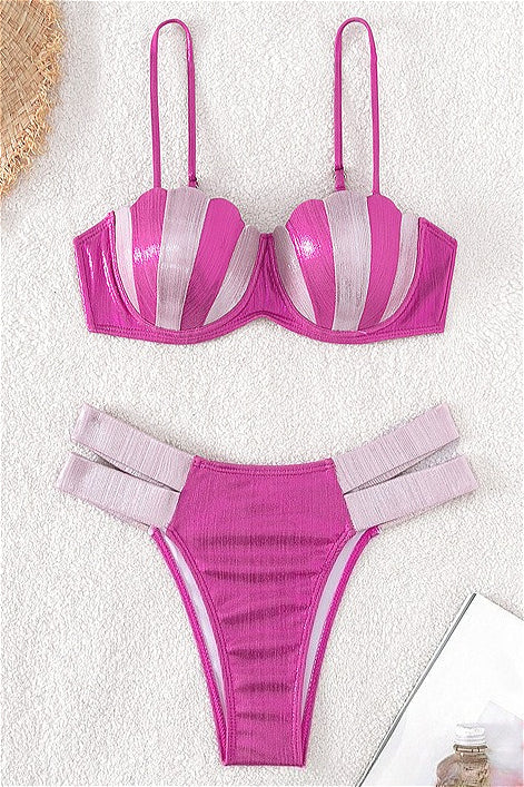 Conjunto de bikini push-up Shiny Shell