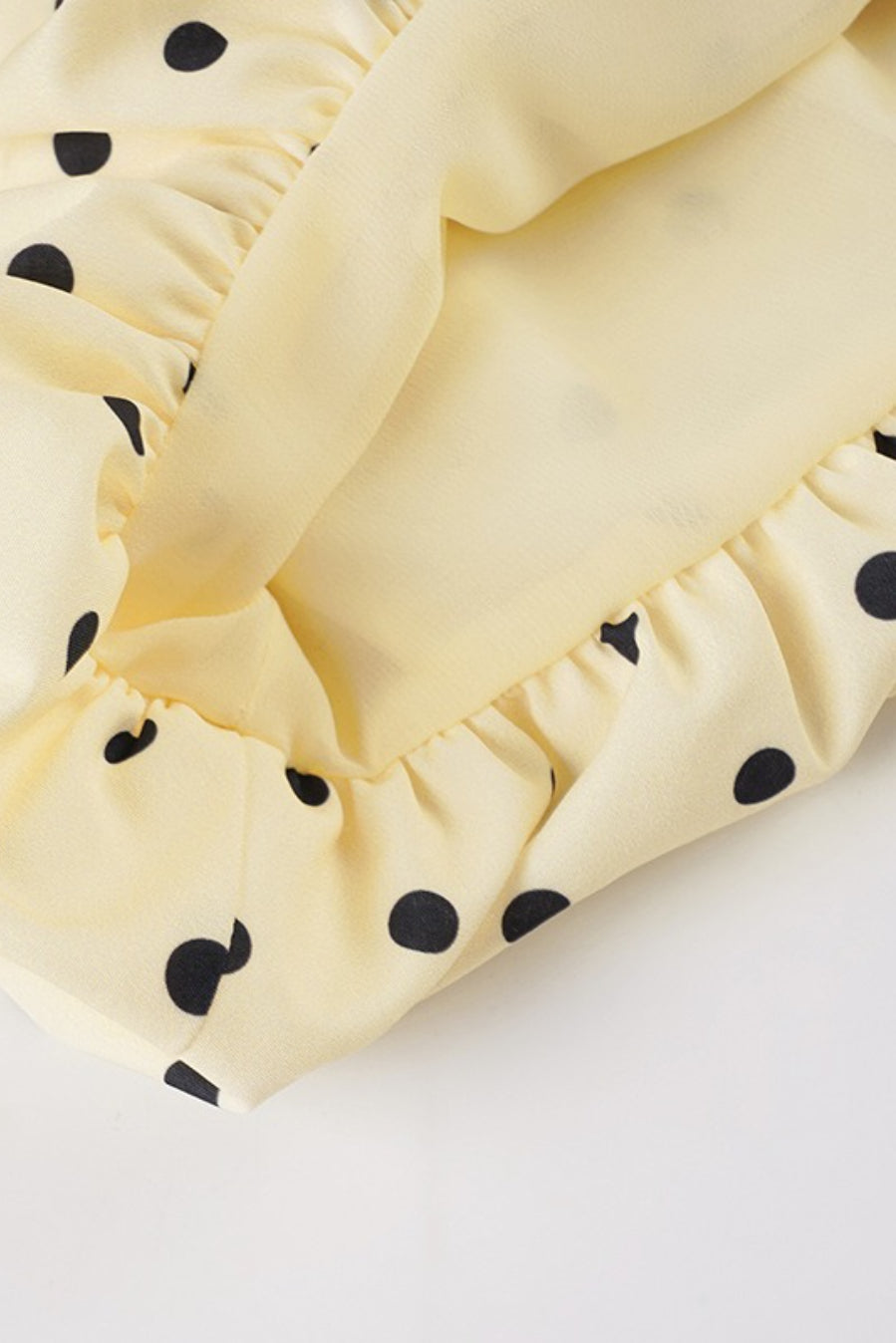 Minivestido halter tulipán con banda de lunares