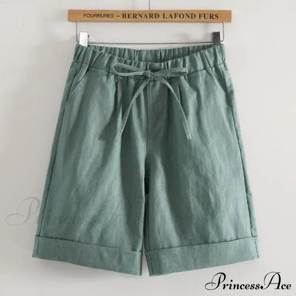 Fashion Elastic Waist Loose Shorts