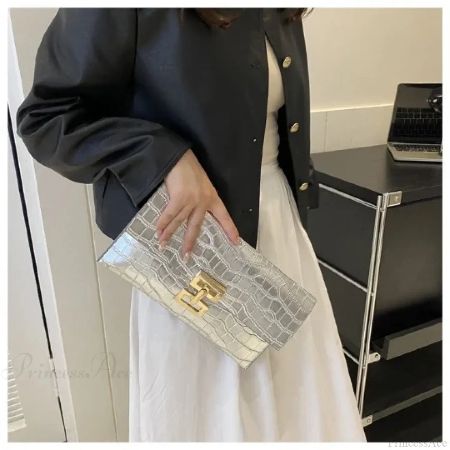 Golden Evening Clutch Wristlet