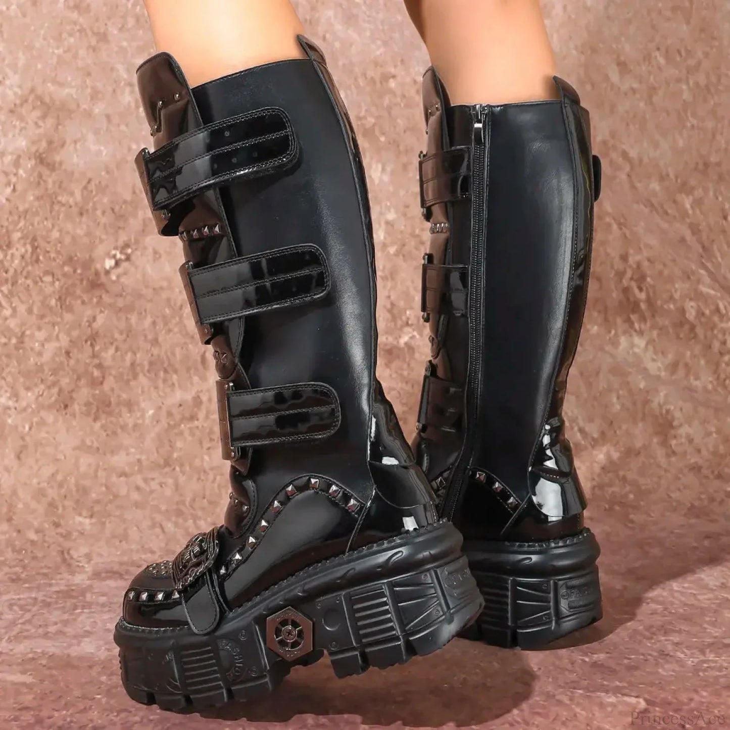 High-quality Metal Gloomy Punk Gothic Chelsea Boot