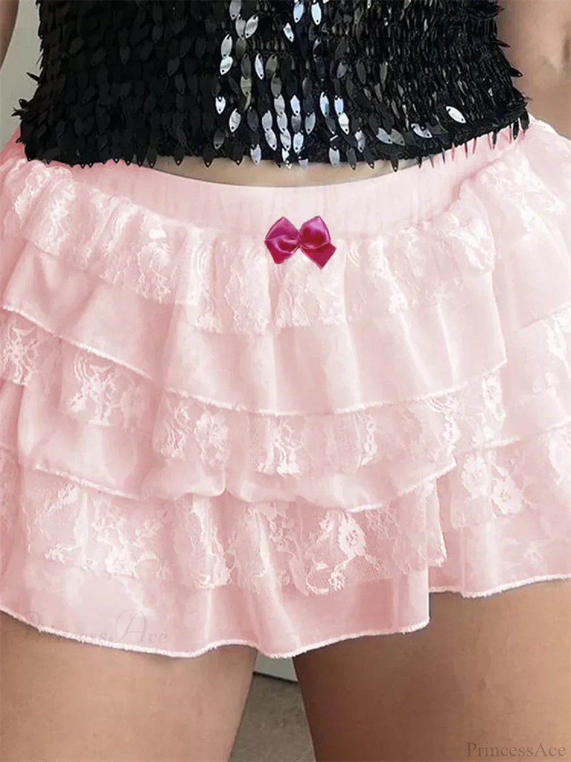 Lace Layered Bow Bloomer Short