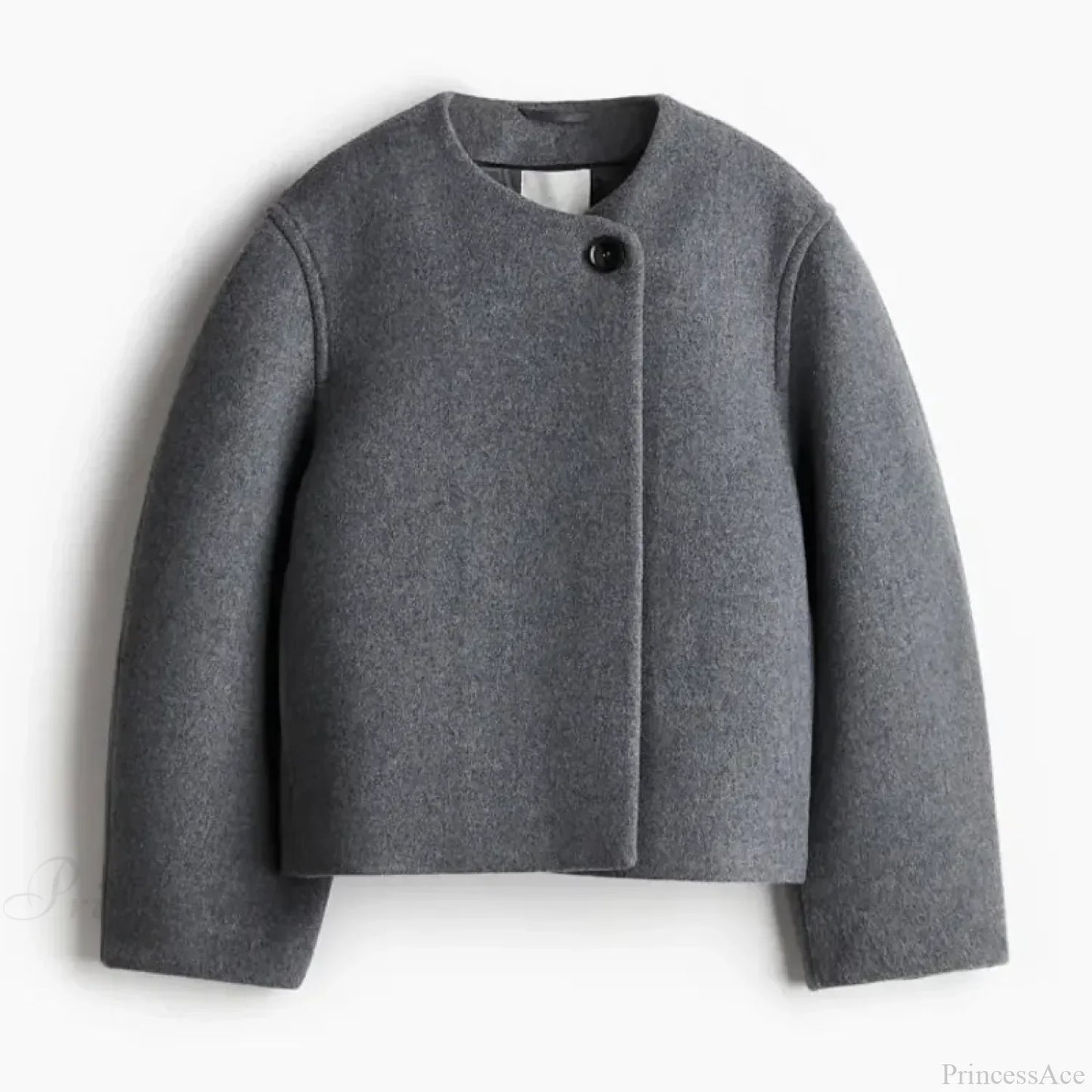 Lamb Wool Lapel Full Sleeve Overcoat