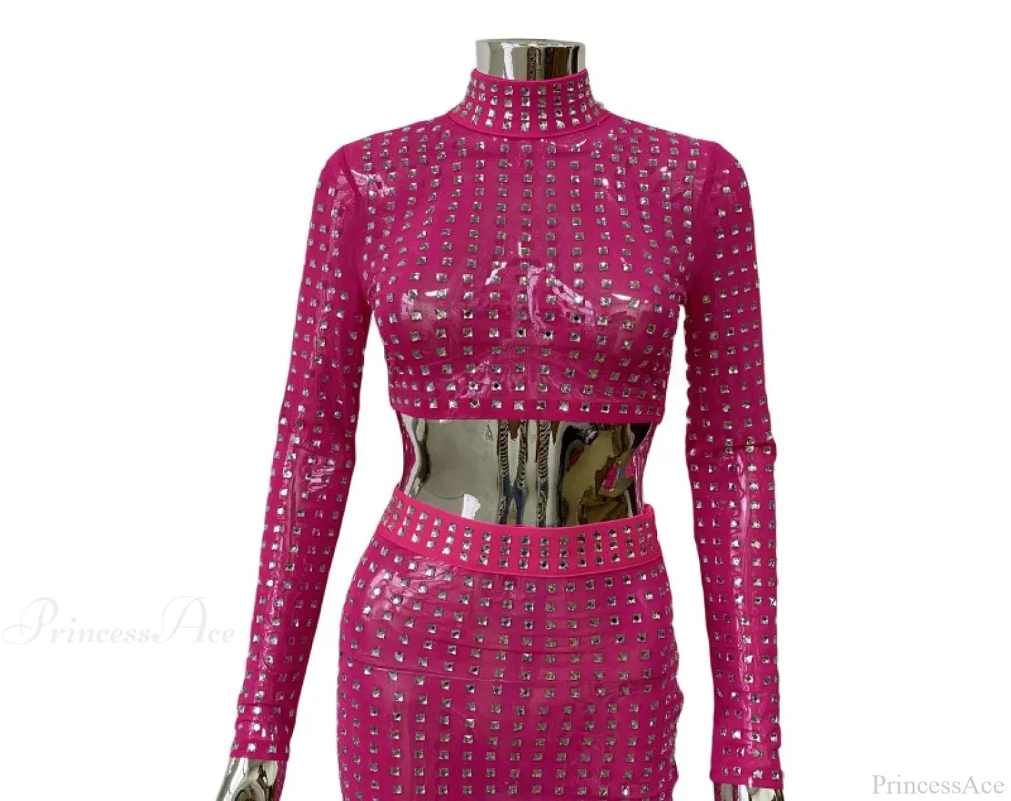 Mesh Top Skirt Sparkling Party Dress