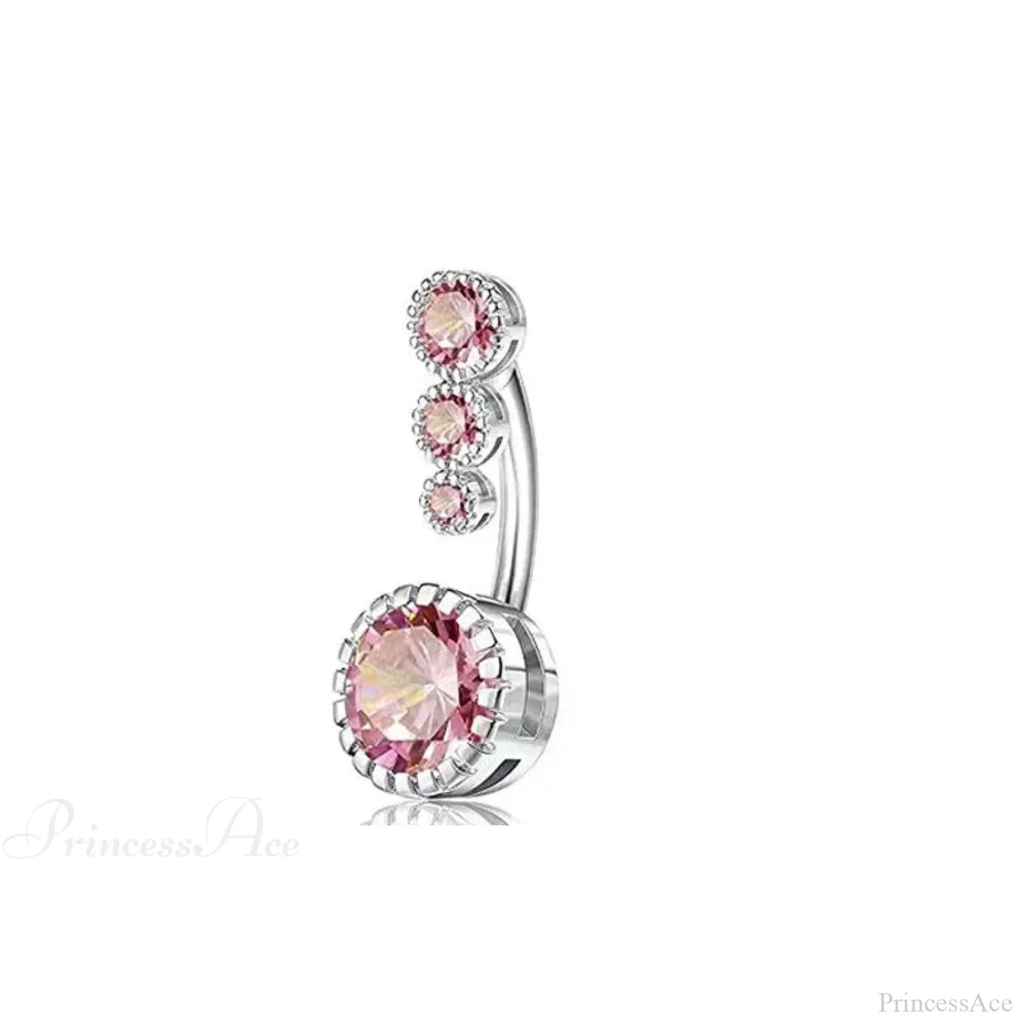 Metallic Crystal Circular Gothic Navel Ring