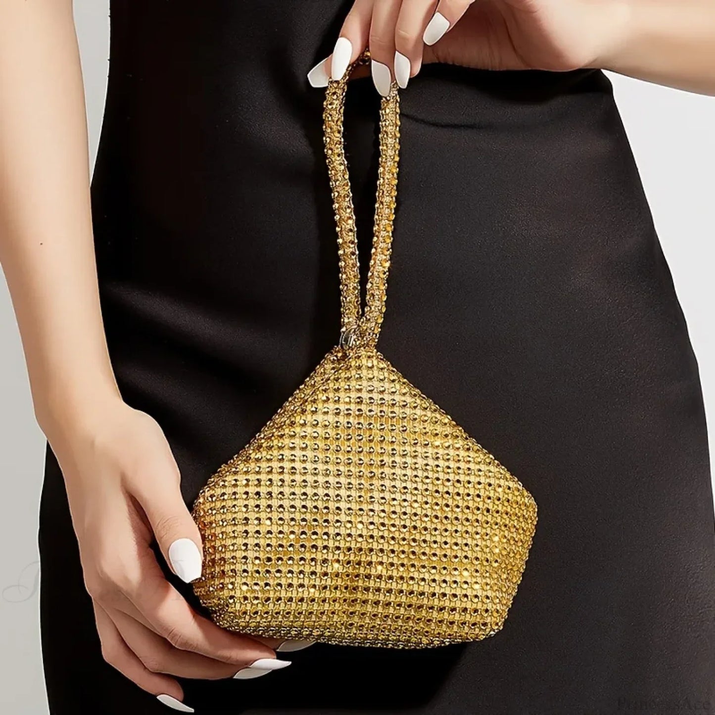 Mini Glitter Rhinette Evening Wristlet