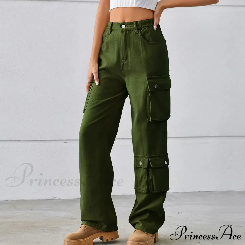 Multi Pocket Cargo Pantalones Jeans