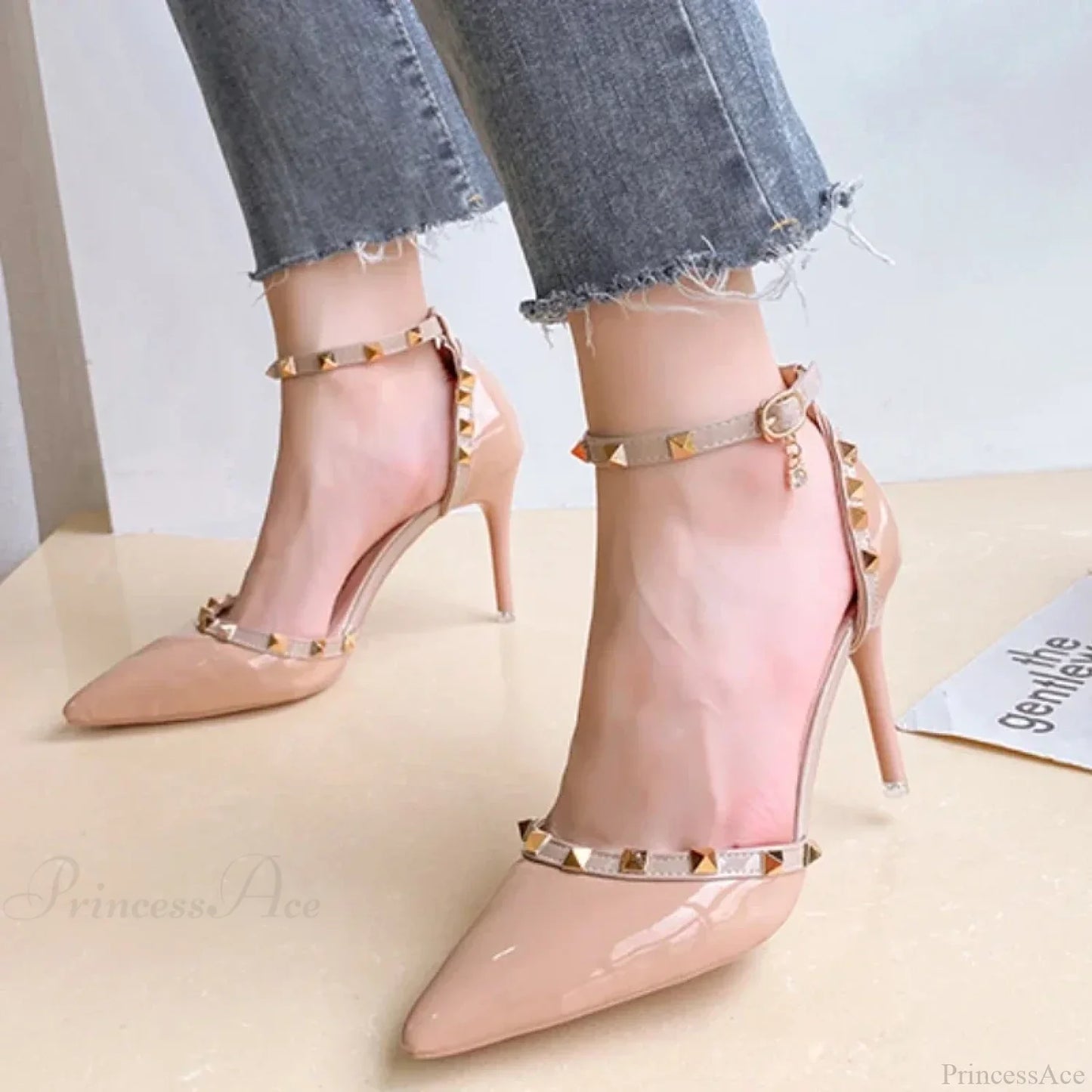 New Full Toe Elegant Solid Color Large Size Stiletto High Heel