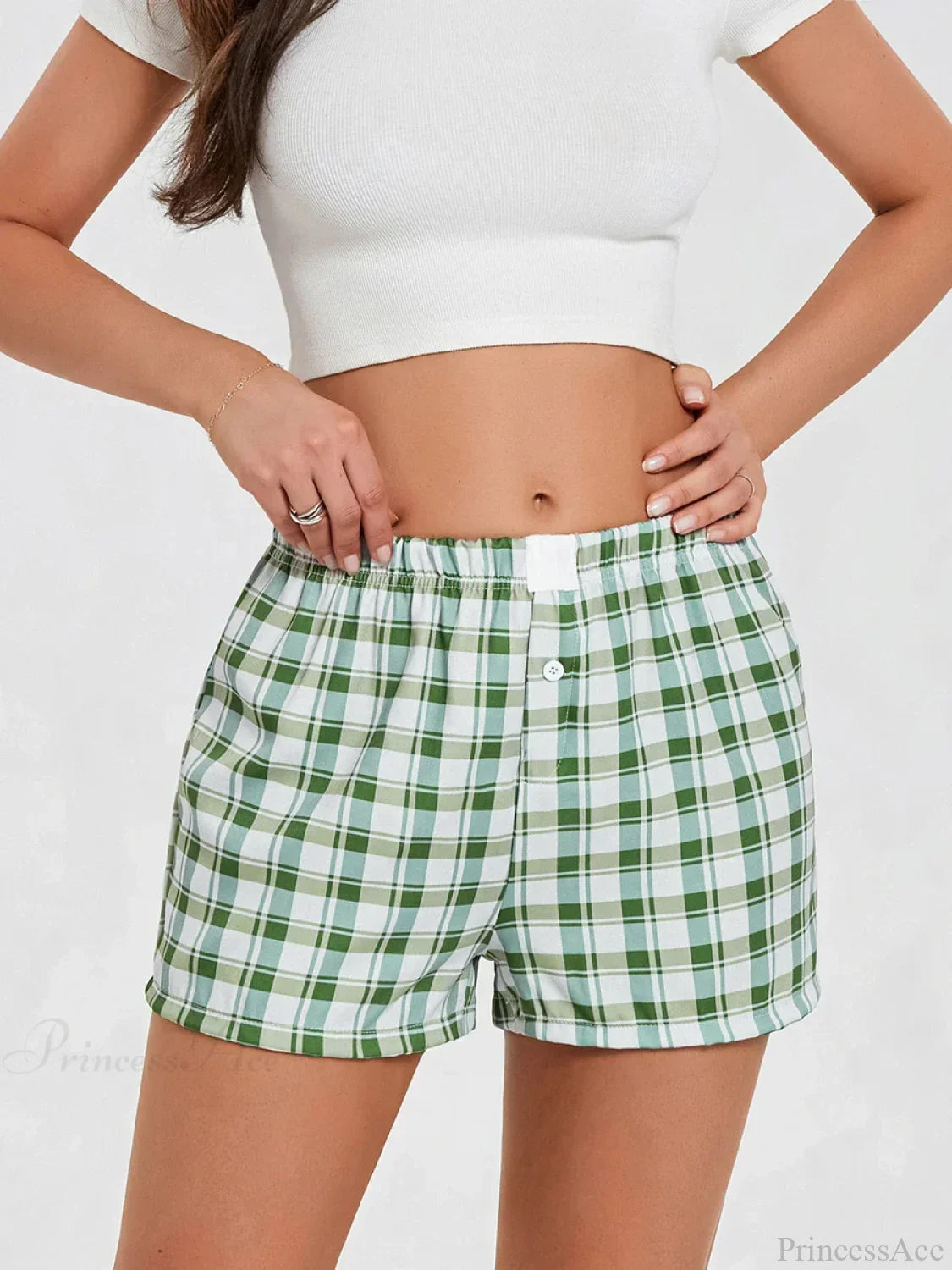 Plaid Loose Lounge Short