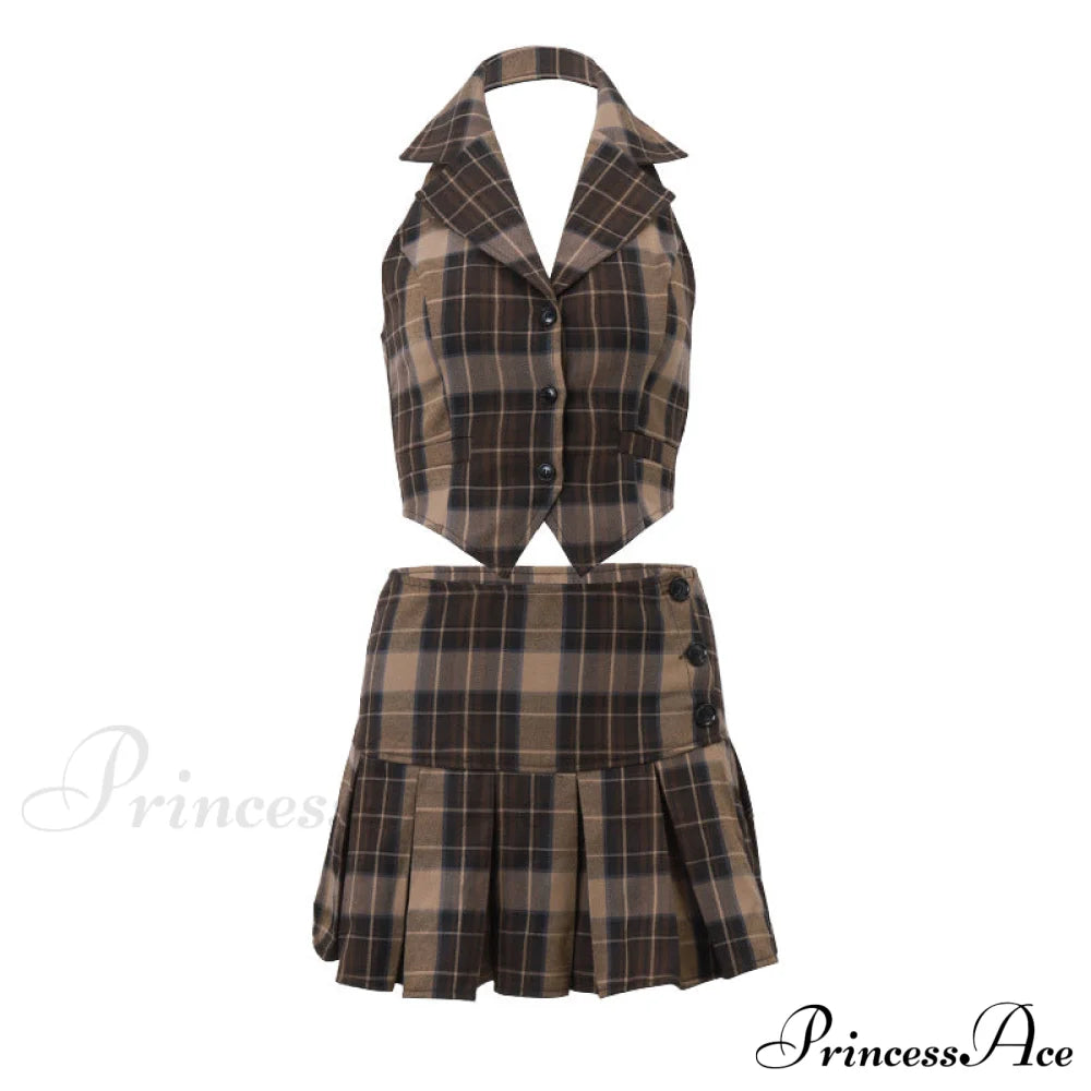 Plaid Sweet Cool Suit