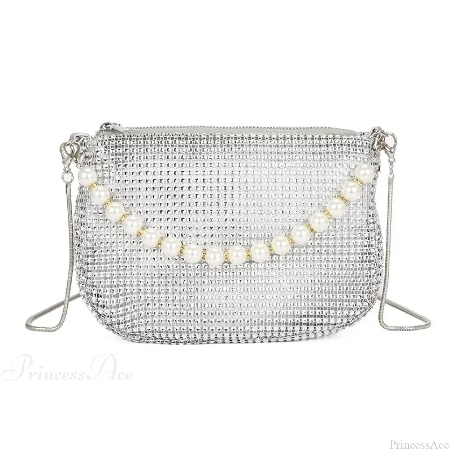 Rhinestone Pearl Evening Tote Bag Shoulder Purse