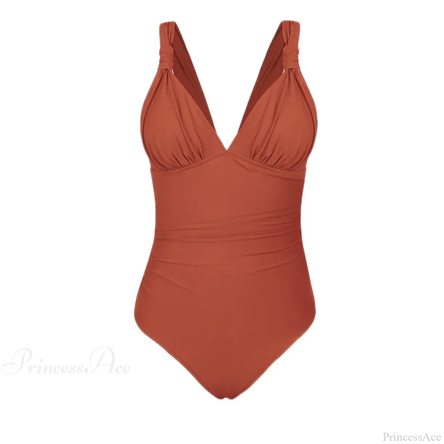 Ruched V-neck Backless Monokini One Piece Set