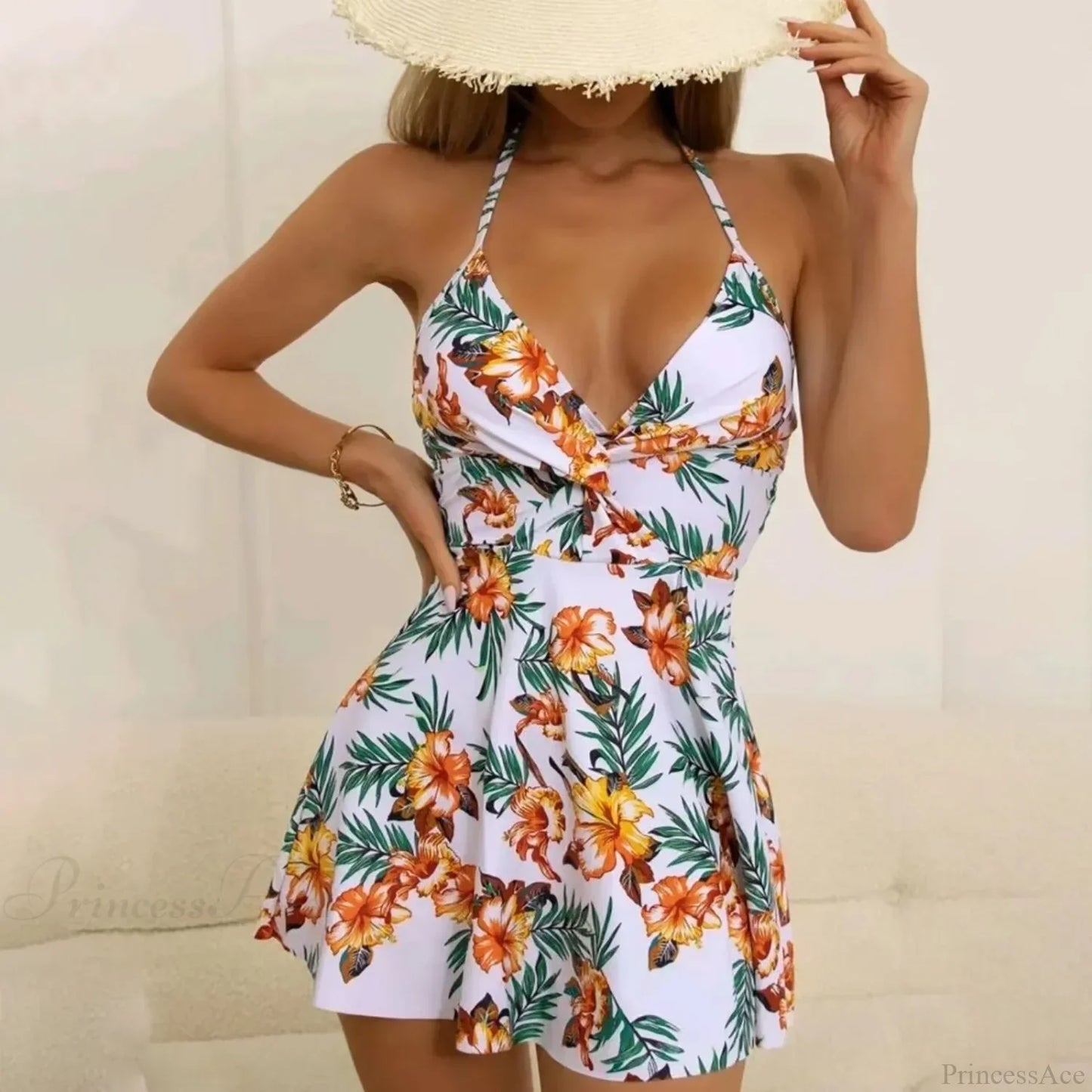 Conjunto de dos piezas de shorts con volantes talla grande