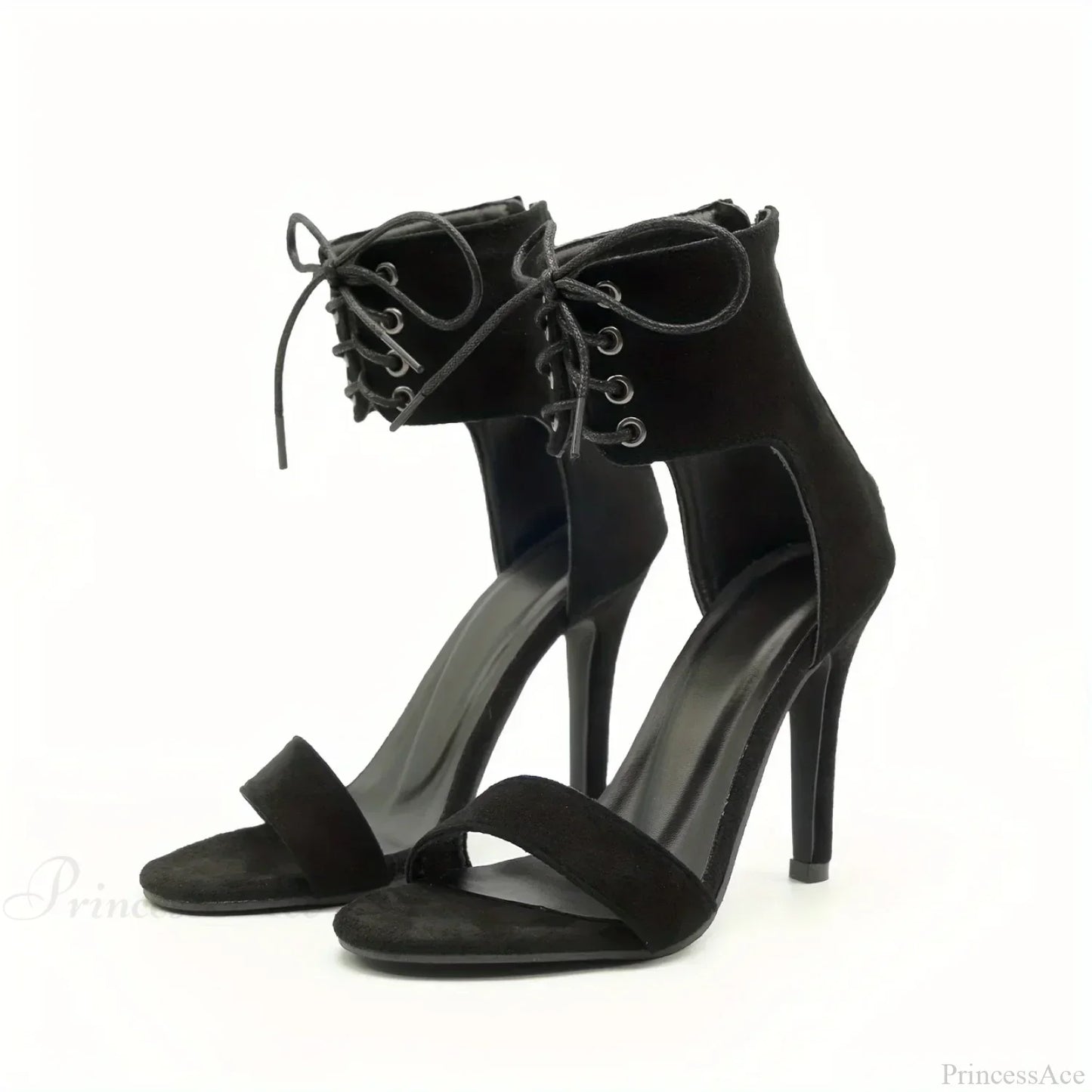 Sexy Open Toe Lace Hollow Cross Sandals Roman Side Zipper Thin High Heels Cool New Designer High Heel