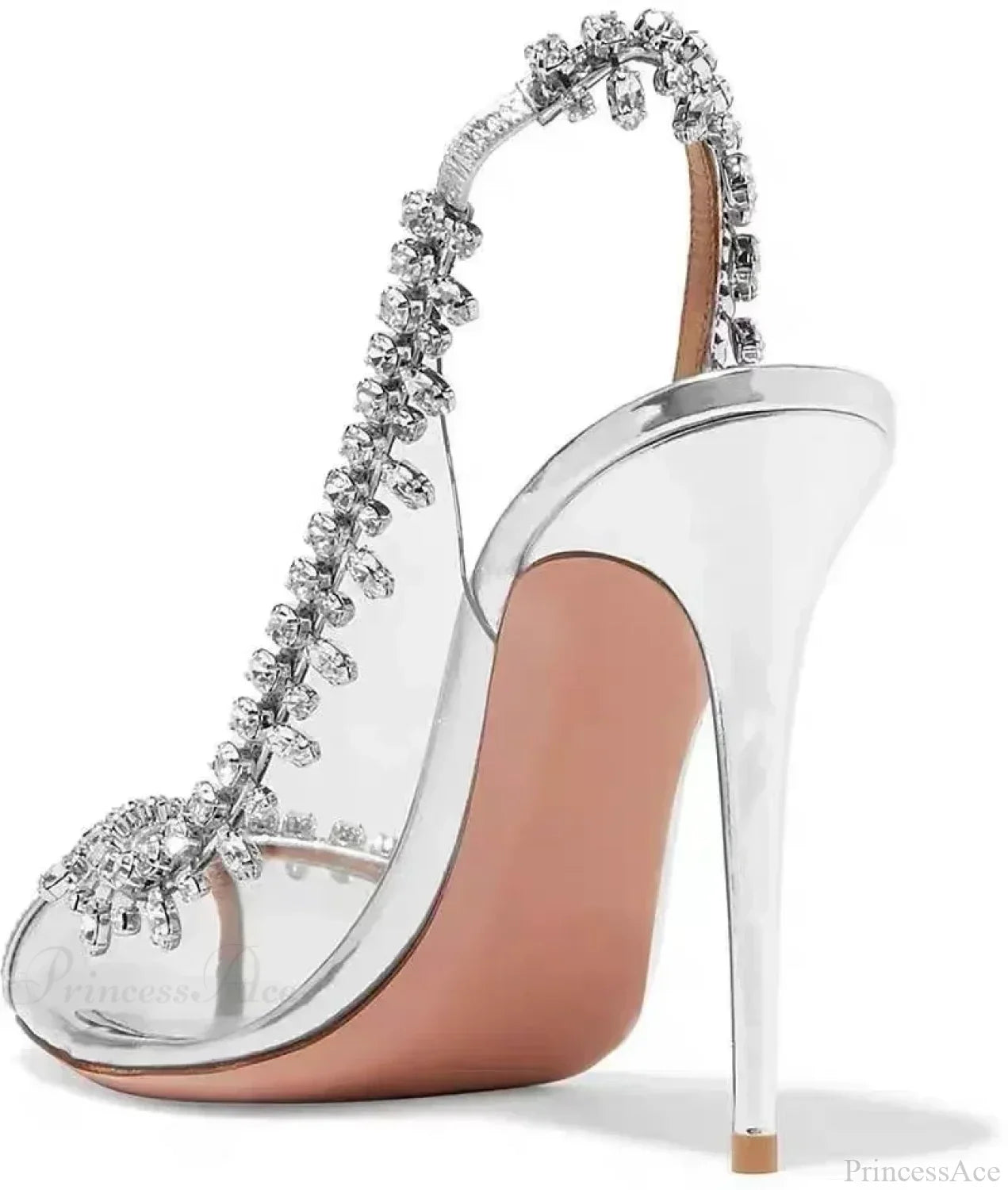Shiny Crystal Summer Pvc Transparent Fish Mouth PartyFashion Luxury Designer High Heel