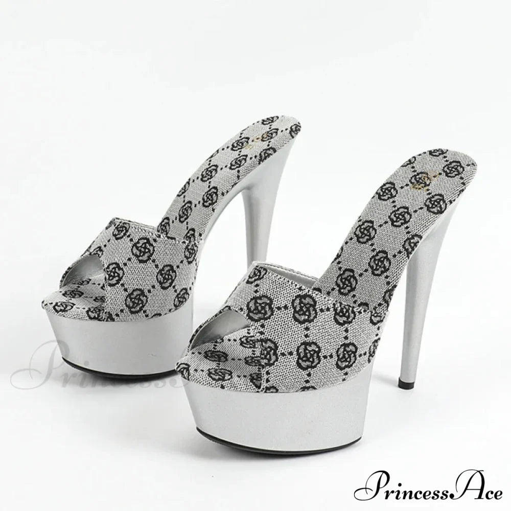 Street Style Women Sexy Stripper 13CM Platform Sandals Peep Toe High Heels Party Prom Shoes