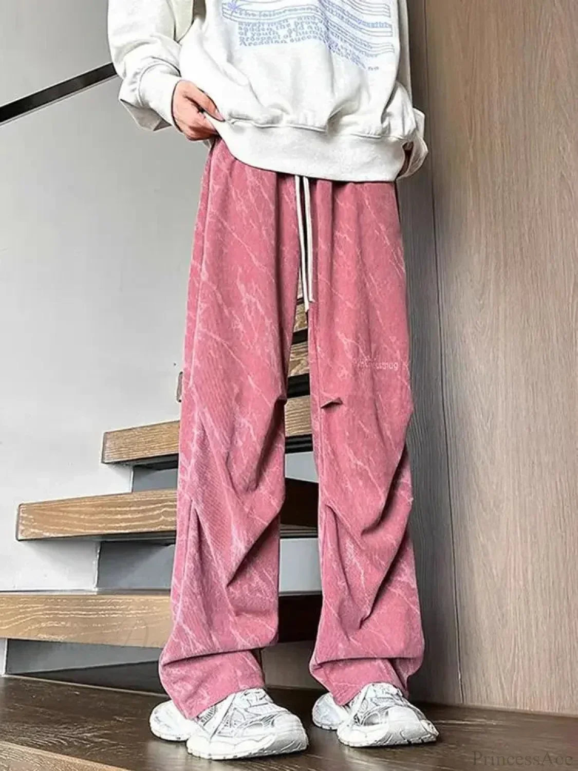 Tie Dye Corduroy Wide Leg Pants