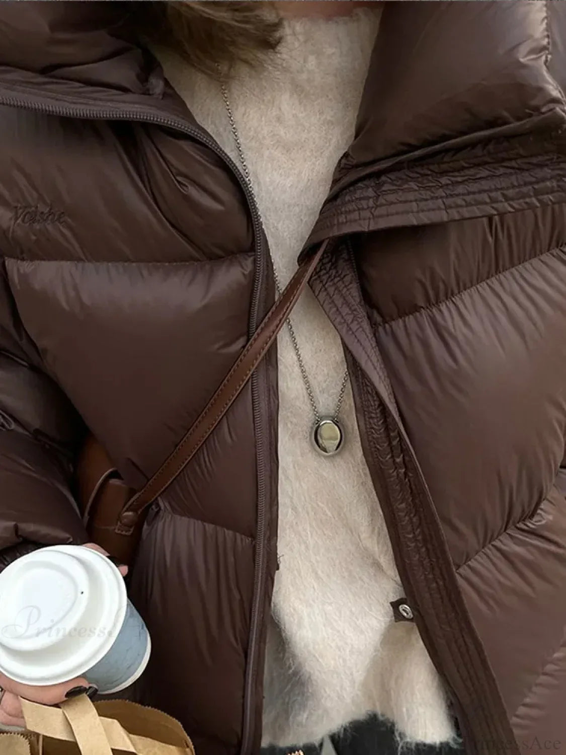 Vintage Brown Oversized Cotton Coat