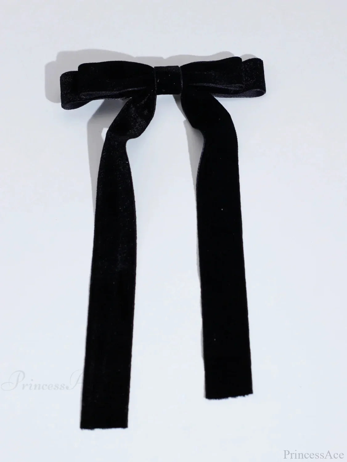 Vintage Velvet Black Ribbon Top Clip Hair Accessory