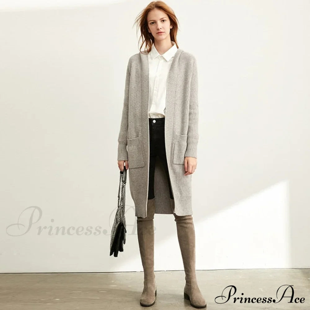 Women Fashion New Loose Hat Long Knitted Female Cardigan
