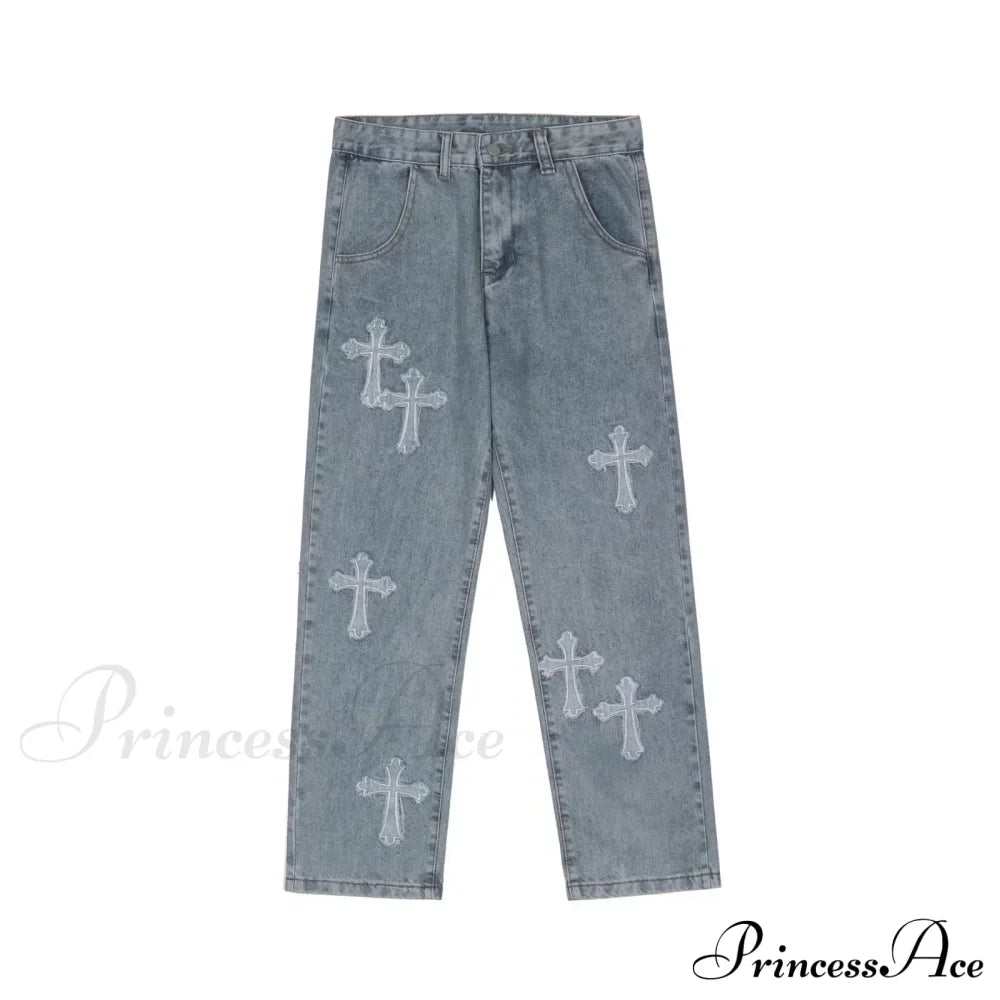 Women Pant Woman High Waist Denim Pants Wide Leg Denim Clothing Blue Vintage Quality Fashion Straight Jean
