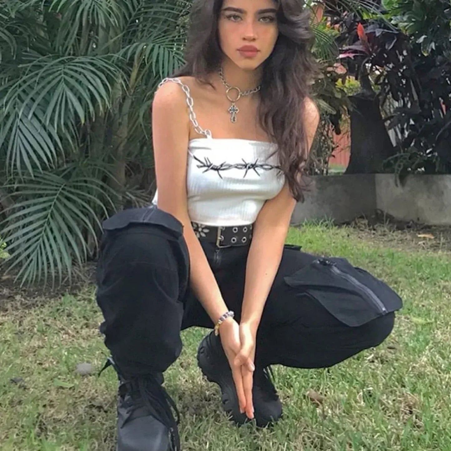 Y2K High Waist Cargo Pants