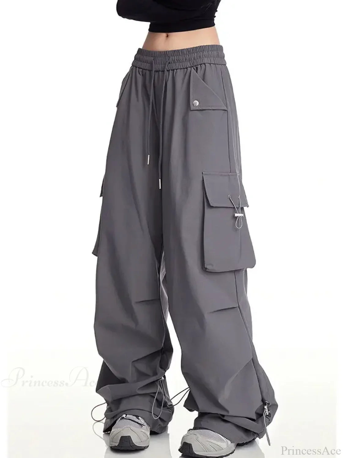 Y2K White Cargo Baggy Pants