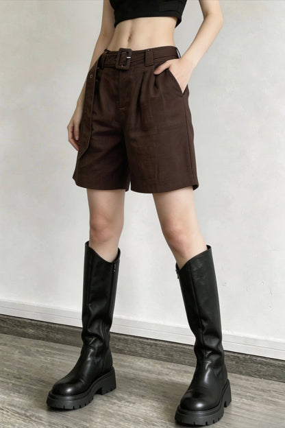Linen Relaxed Belted Pants