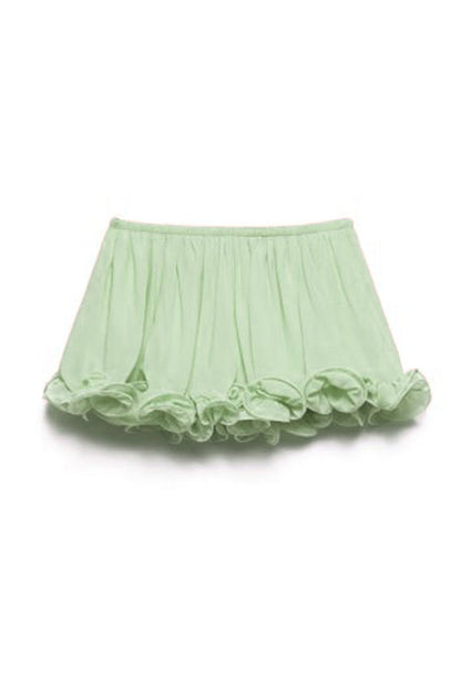 Romantic Drama Chiffon Wavy Ruffles Elastic Waist Loose Shorts (Shipped Within 24 Hours)