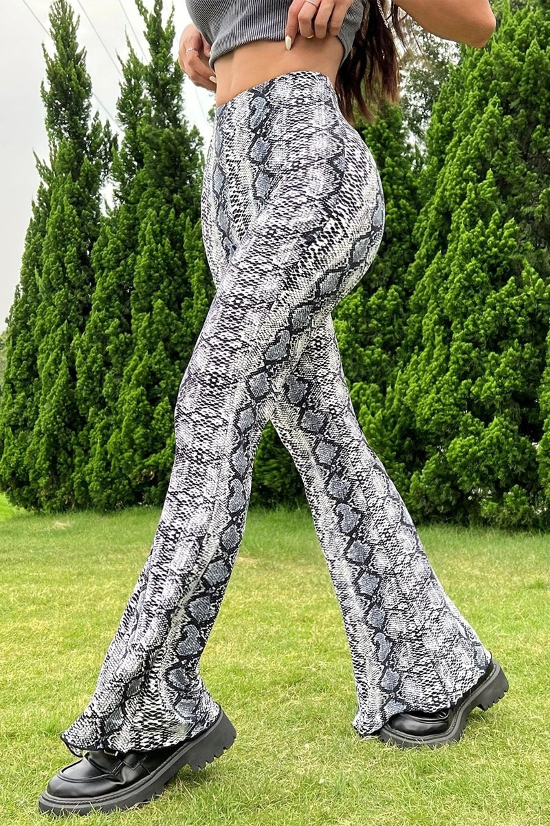 Pantalones Acampanados de Serpiente Atractivos