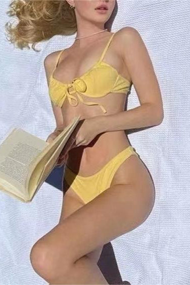 Conjunto de bikini triángulo de lazo liso