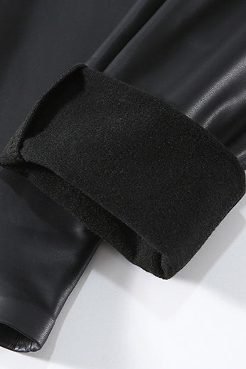 Leggings de imitación piel con forro polar