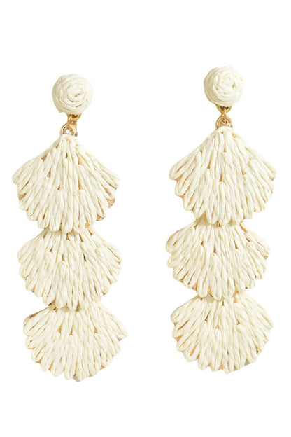 Bohemian Style Woven Seashell Vacation Earrings
