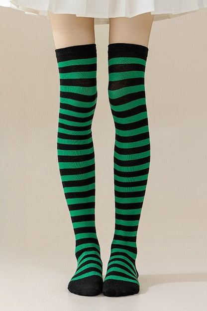 Striped Knee High Socks