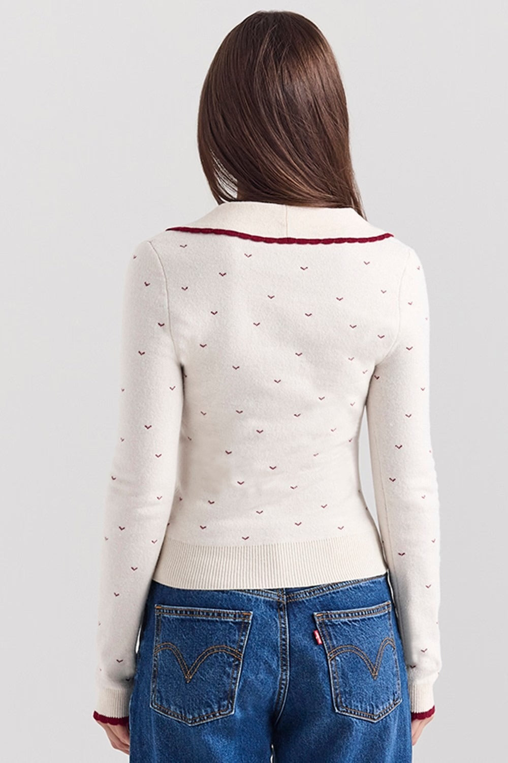 Cárdigan de bouclé estilo chic francés