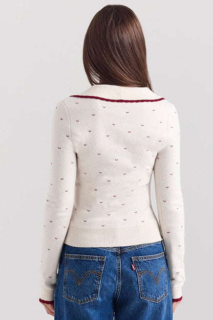 Cárdigan de bouclé estilo chic francés