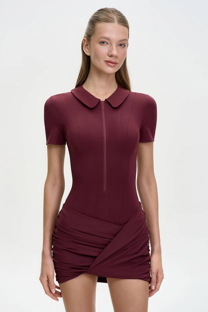Minivestido bodycon con falda, sexy, puro y de corte ajustado