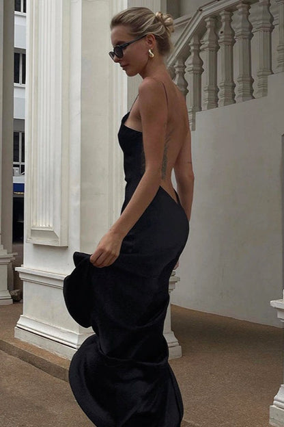 Slim-Fit Spaghetti Strap Party Dress