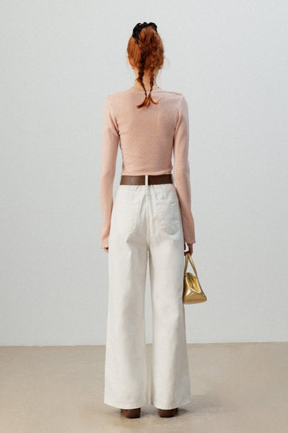 Burgundy Mock Two Piece Knit Top