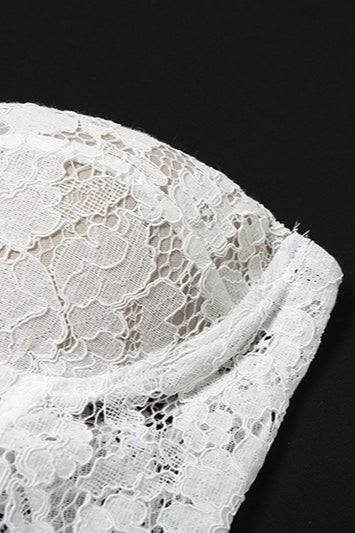 Vestido de Noche Ajustado Corsé de Encaje